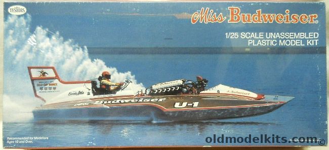 Testors 1/25 Miss Budweiser Hydroplane Speed Boat, 124 plastic model kit